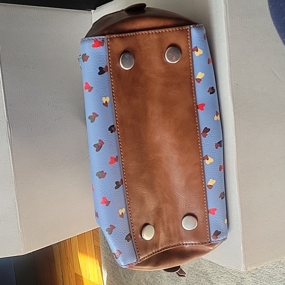 FOSSILS Sydney Hearts Satchel Brown Purple - Picture 6 of 16